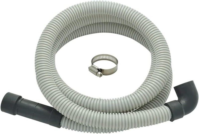 TT FLEX Dishwasher Drain Hose with ID 0.94 inch Elbow, 6 FT Flexible Dishwasher Discharge Hose with Clamps, Trim to Fit 5/8 Inch, 7/8 Inch, or 1 Inch OD Outlets - Image 1